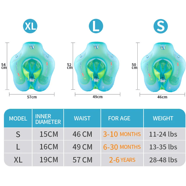 Svømmebøye for barn, oppblåsbar svømmebøye for barn, baby svømmebassengsete, baby svømmebøye, oppblåsbar svømmebøye, baby svømming blue L