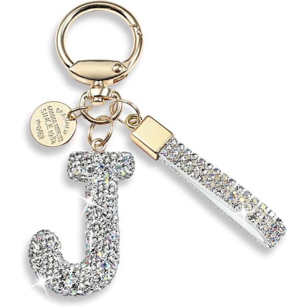 Vaaleanpunainen, Sininen ja Valkoinen Kirjainavaimenperä Naisille ja Tytöille, Bling-Kiiltävä, Söötti, Reppuun, Auton Avaimeen, Tarvikkeet, Niskalenkki J-white
