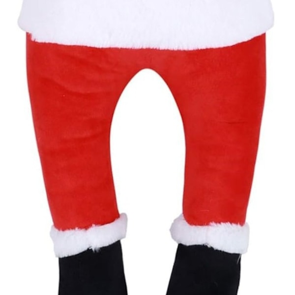 Bedårande 40*18cm Röda Tomtens Elfben - Plysch Julgran & Dörrdekorationer, Perfekt för Heminredning i Jul!