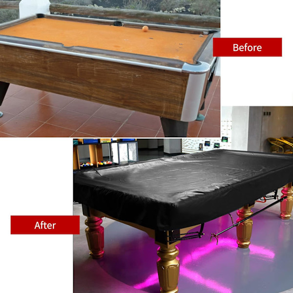 7 Fods Billard Bord Dæksel, Pool Bord Dæksel, Vandtæt & Rivfast Dæksel til Pool Bord med Opbevaringspose (7ft) 7ft