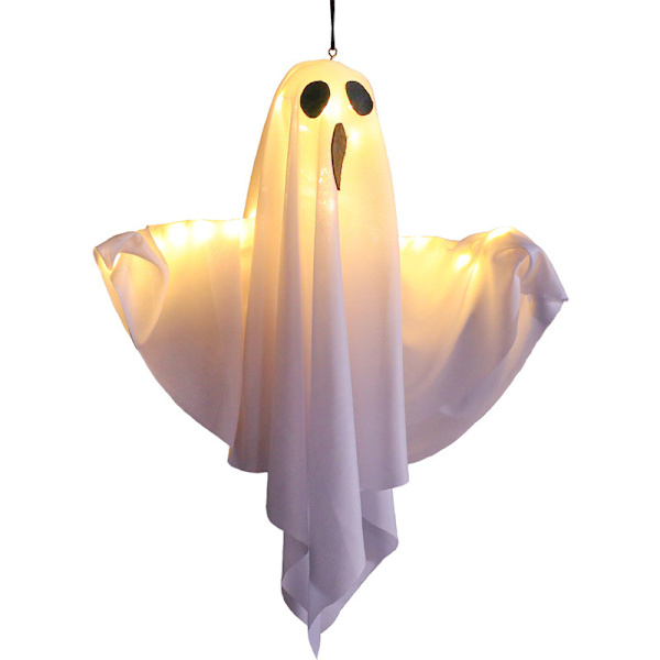 2-pack Halloween Dekorationer, Spöklikt Spöke Halloween Dekor med Strängljus Batteridriven, Lätt att Montera Spöke Halloween Dekorationer inomhus