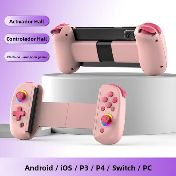 D7 Hvid Bluetooth 5.2 Teleskopisk Gamepad, Kompatibel med Android, iOS, PS3, PS4, Switch, iPad