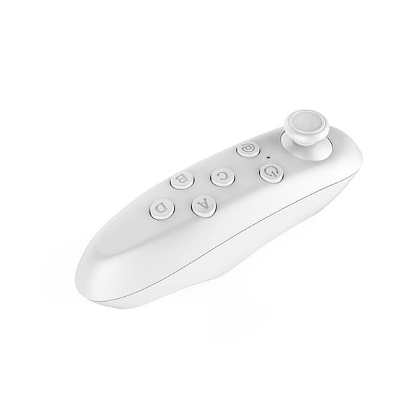 Bluetooth VR-kontroller trådløs gamepad for Android-telefon, fjernkontroll, selfie-utløser, musemodus, videoapp og e-bok sidevender (hvit) white