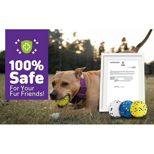 Hundboll Tennisboll Leksaker Hundleksaker för Aggressiva Tuggare Hållbara Tandvård Tuggleksaker Vattenleksak Hämta Bollar för Stora Medelstora Små Hundar och Valpar (4 Yellow