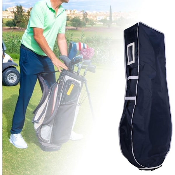 Golfbagtrekk Regnjakke Golfbag Regnbeskyttelse Støvtett Golfbag Regnbeskyttelse Deksel for Menn Kvinner Golfbaneutstyr Blue