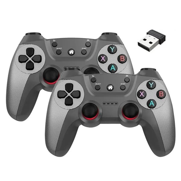 Grøn 2.4G Trådløs Spilcontroller, Kompatibel med Linux, Android-telefon, PC og Smart TV, Joystick Gamepad