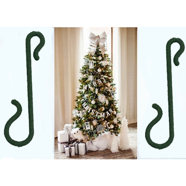 30 stk Julepyntkroker - Essensielle små kroker for å henge ornamenter, ideell stil for juledekor