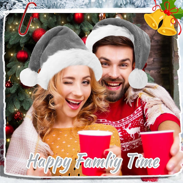 Vicenpal 20-pack Santahatt, Julhatt Bulk Plysch Unisex Julhattar för Vuxna Kvinnor & Män Festkostym (Grå) Gray