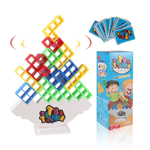 Fantastic Children's Wobbly Jenga - like Building Blocks: 48 - piece Stacking Set for Endless Fun! A Balancing Block Bonanza for Kids, Transforming