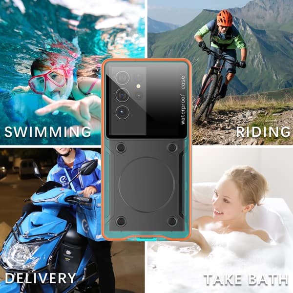Hvit 6,9-tommers vanntett telefonveske White