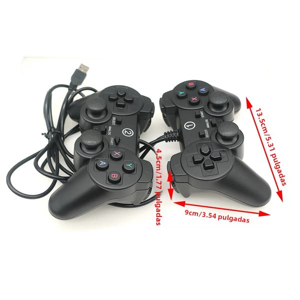 2-spelar gamepad med USB-joystick, kompatibel med Windows XP/7/8/10, arkad- och laptopkontroll
