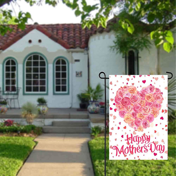 Hyvää Joulua Puu Punainen Puutarhalippu Talvi Lumikiteet Kaksipuoliset Liput 12\" x 18\", Joulu Maalaismainen Talvi Lumi Loma Uusivuosi Pieni Puutarhalippu Banneri Mother's day