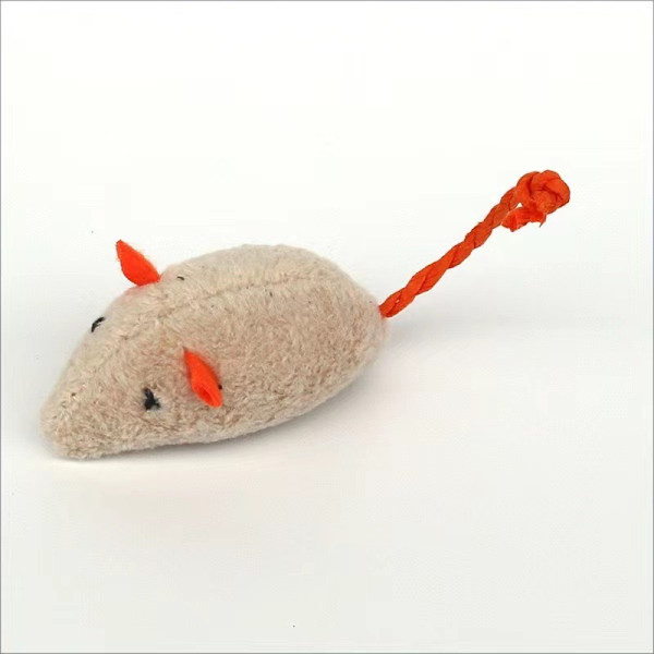 1 kpl keinotettu hiiri luova uusi lemmikkieläintarvikkeet kissan lelut pehmolelut khaki oranssi 12*3cm khaki orange