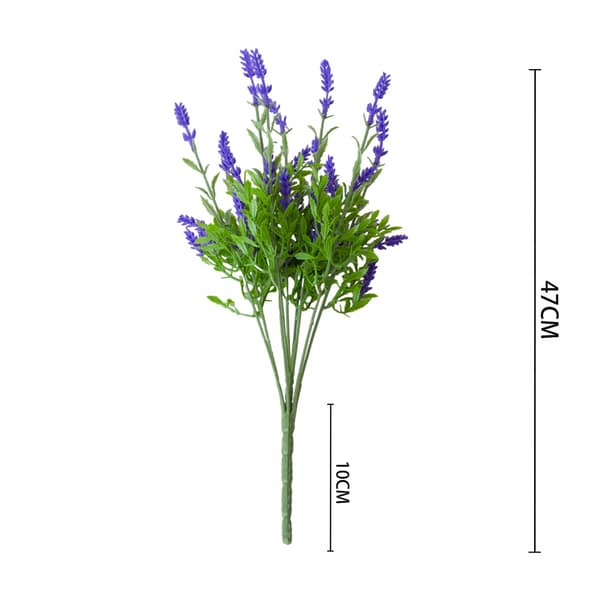 Kunstig lavendelbuket, lilla, 5 bundter Purple