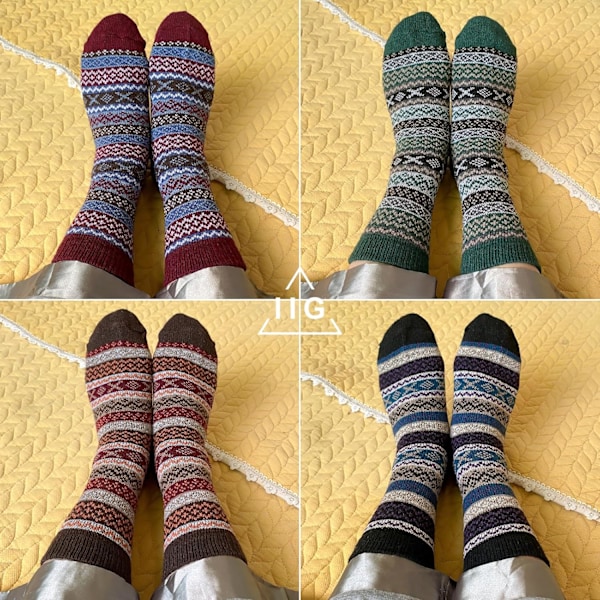 5 Par Dame Vintage Stil Tykke Uld Varme Vinter Strømper A18