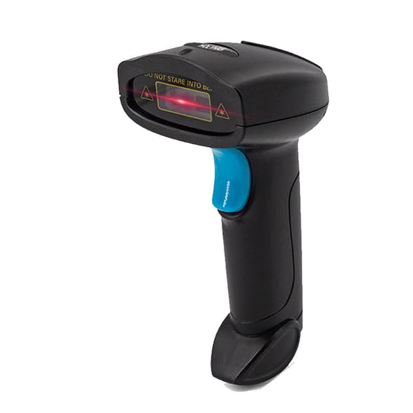 U2 Kablet 1D/2D Stregkodelæser (Blå Knap), Bærbar Stregkodelæser, Bluetooth-forbindelse, 2D Trådløs Scanner, Håndholdt 1D Stregkodelæser U2 Wired 2D