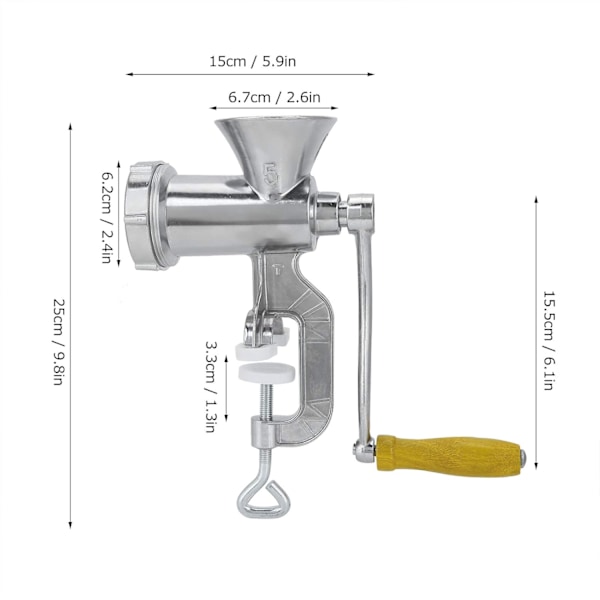 Matprosessor, Kjøttkvern, Manuell Kjøttkvern, Mathakker Kvernemaskin, Pølsemaker, Pølse Kjøttkvern, Grønnsakshakker for Hjemmet