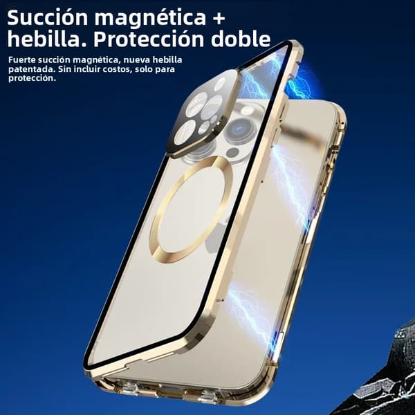 Röd; Kompatibilitet efter modell: iPhone 15 Plus - Mobilskal med iPhone 12 13 14 15 16 Pro Max 16E 360° med linsskydd, magnetisk metallram + Red 15 Plus