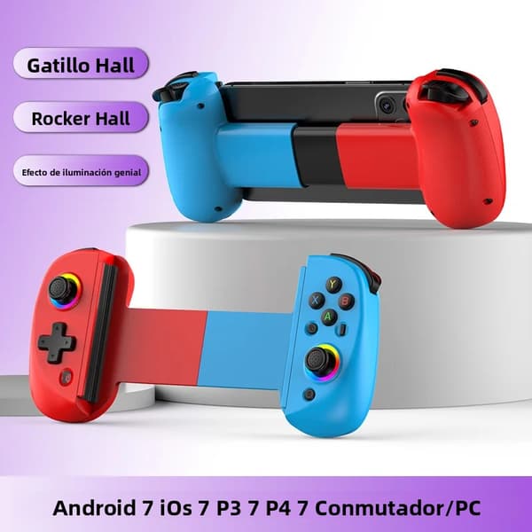 D8 Grå RGB Trådløs Tablet Controller Kompatibel med Switch, Android & iOS