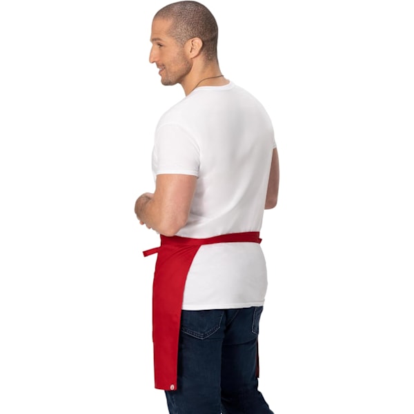 Unisex Halv Bistro Serverförkläde Red