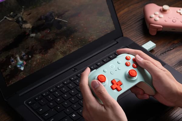 Fersken Grøn 2C Ultimate Trådløs Spilcontroller, Kompatibel med PC Windows, Android, USB, Bluetooth, SteamOS