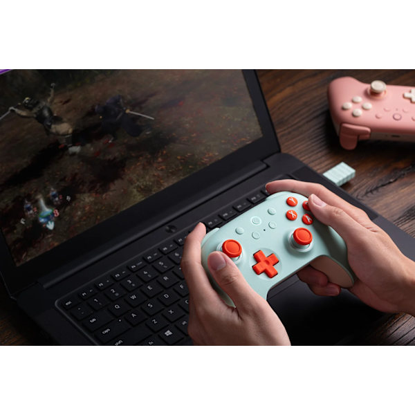 Mintgrønn 2C Ultimate trådløs spillkontroller, kompatibel med PC Windows, Android, USB, Bluetooth, SteamOS