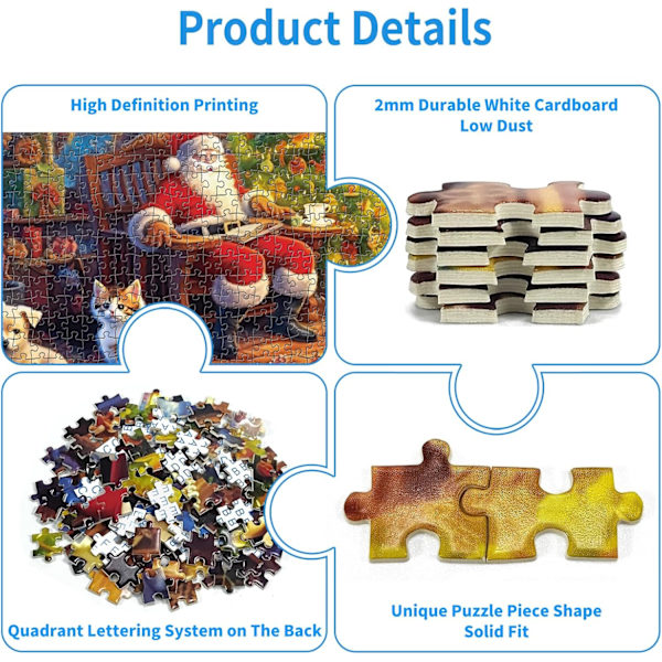 Julekalender Jigsaw Puzzle 1000 Brikker Jule Nedtælling Jigsaw Puzzle Blind Box Legetøj