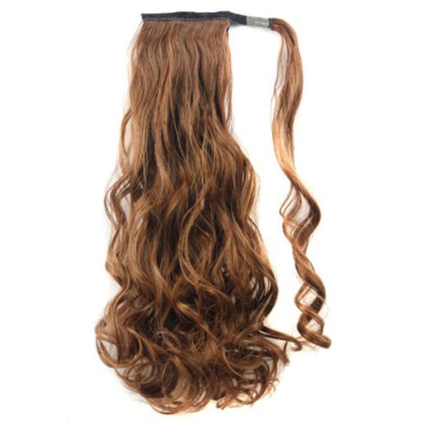 Bølget hårforlængelsesclips til langt krøllet hår Velcro hestehale Justerbar krog og løkke Velegnet til hårforlængelser af syntetiske fibre til kvinder