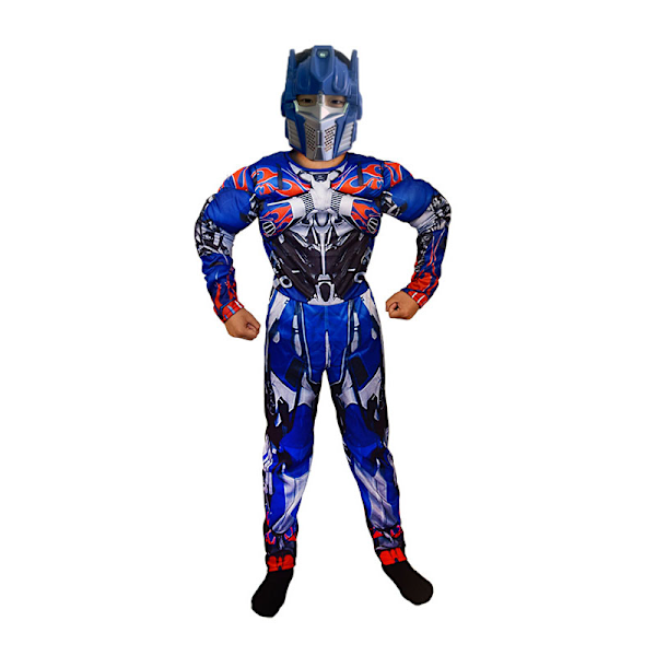 Kids Optimus Prime Costume Boys Superhero Costume Halloween Role Play Mask Fantasy - 3 Pieces S(110-120CM)