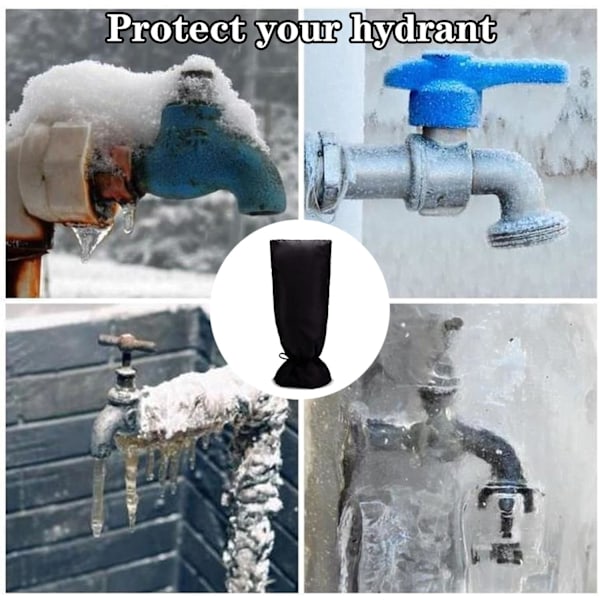 Utomhuskranöverdrag för vinterfrostskydd, 20,4 tum x 8 tum slanganslutningsöverdrag för vinter, återanvändbart tjockare vattentätt isolerat kranöverdrag 25.2"X14" faucet cover
