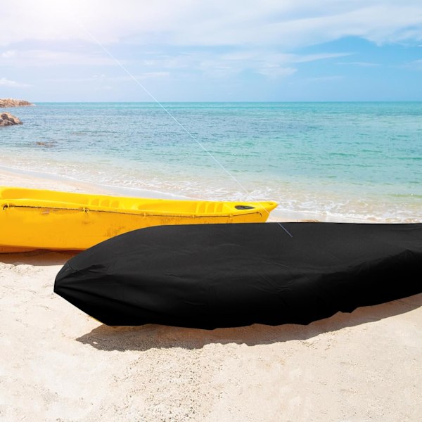 420D Kajakskydd Vattentätt, Kajakskydd för Utomhusförvaring, Tjockt UV-skydd Paddelbrädeskydd SUP Kanot Skydd, 11.8-13.1ft Black 11.8-13ft