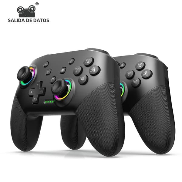 2 st Trådlösa spelkontroller Kompatibla med Switch / Switch Lite / OLED / PC, RGB-belysning