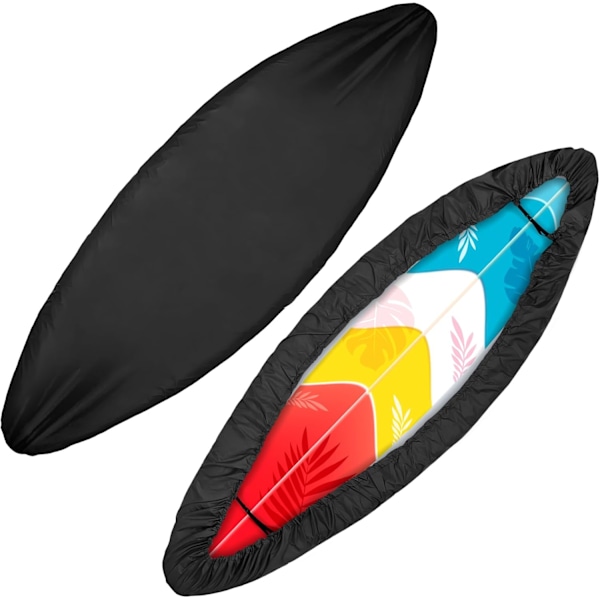 420D Kajakskydd Vattentätt, Kajakskydd för Utomhusförvaring, Tjockt UV-skydd Paddelbrädeskydd SUP Kanot Skydd, 11.8-13.1ft Black 11.8-13ft