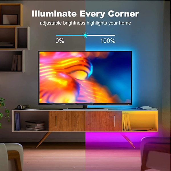 20m LED lysstribe sæt Bluetooth smart lysstribe rgb vandtæt lavspændingslys