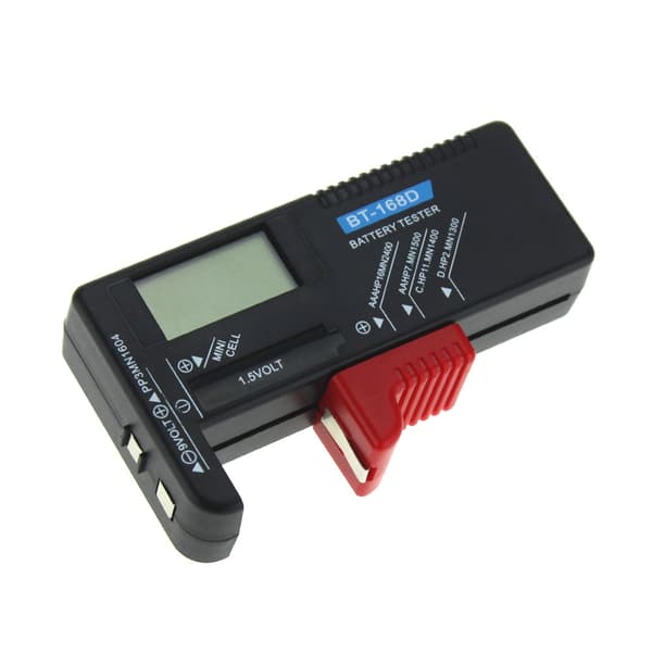 Spänningstestare och detektor BT168D Portabel Hög Precision Digital Display 5:e 7:e 9V Batteritestare 110x64x30mm