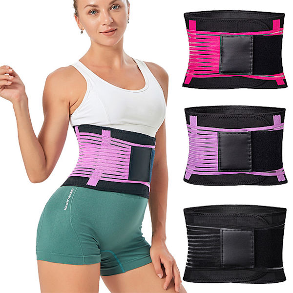 Kvinde Taljetræner Korset Mavebælte Body Shaper Bælte pink S
