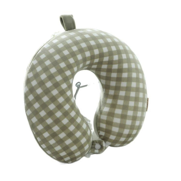 Pehmeä ja mukava matkatyyny hidas palautumisen ristikkomuistin vaahto U-muotoinen tyyny Light gray 30 * 28cm