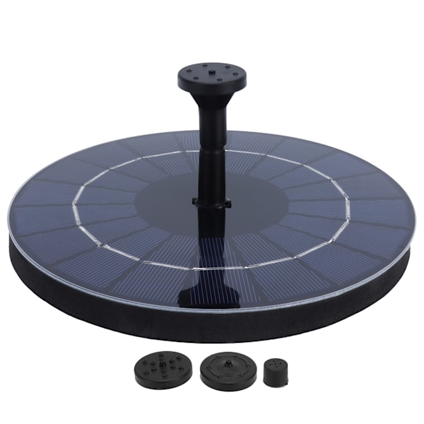 Solcelledrevet springvand flydende springvand fuglebad springvand til dam have park fiskebeholder rund 7,4V