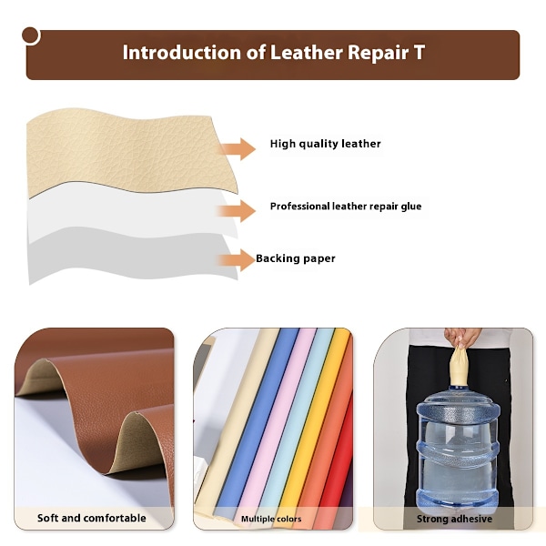 Premium Tjockt Självhäftande Läderlapp för Soffa, Bilinredning Reparation - 25*30cm, Perfekt för att Återställa Säten och Imitera Läder med Hög Kvalitet Azure