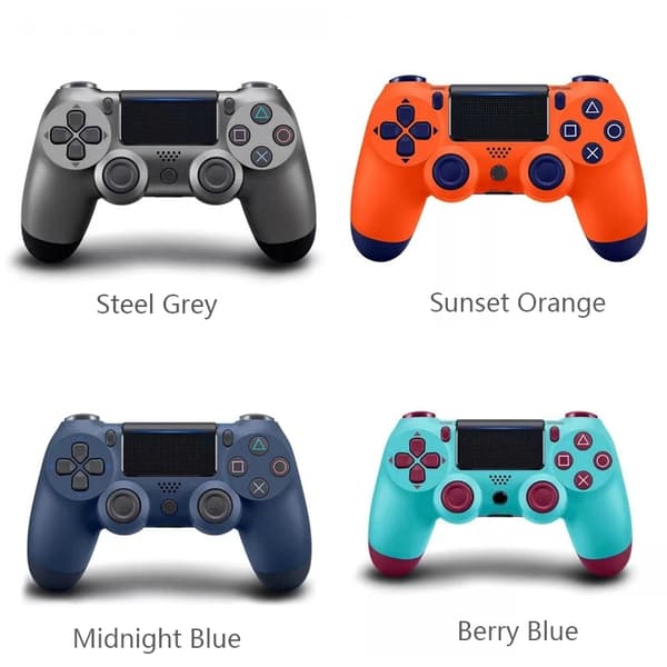 Lyslilla trådløs controller kompatibel med PlayStation 4 med vibration, inkluderer USB-ladekabel - Ergonomisk design til gaming