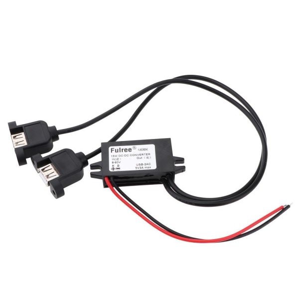 1/3 8-60V till 5V Dubbel USB DC-DC spänningsomvandlare Power 1 Pc