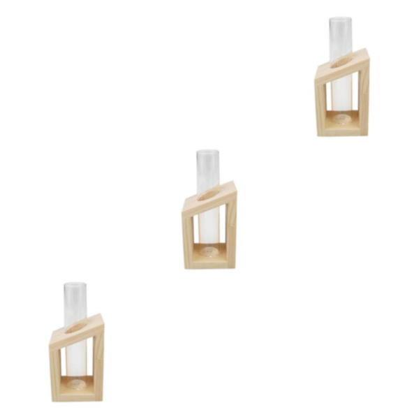 1/2/3 Glasprovrör Vas Planteringskärl Växt Terrarium för Beige 1 Tube 3Set