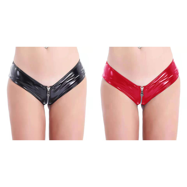 1/2/3/5 Underkläder Butt Briefs Front Open Sexig Nattklubb Tvättbar Red/3XL 5PCS