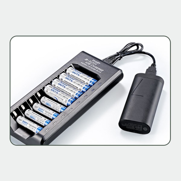 Smart 8-slots 1,2V Ni-MH AA/AAA batteri Uppladdningsbar USB laddare 895f |  Fyndiq
