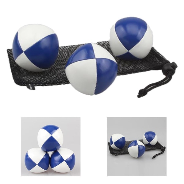 1/2/3 Clown jonglering boll kasta boll sport träning jonglera leksak Blue White 6.3cm 1Set