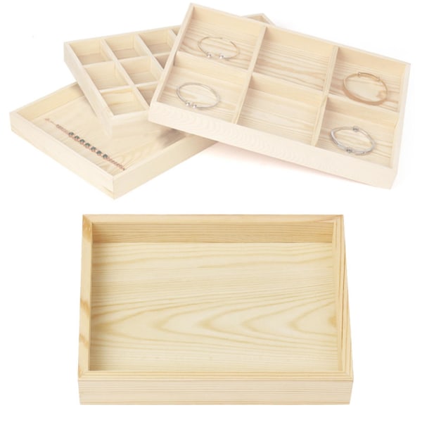 1/3/5 Smycken Display Fack Case Pärlor Hållare Ädelstensarmband 1 grids 7.87x5.91x1.38 Inch 1Set