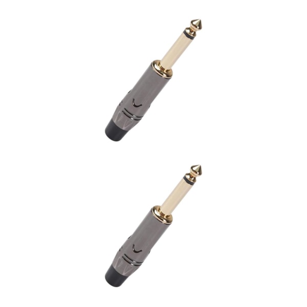 1/2/3 6,35 mm Mono Plug 1/4 Lödning För Jack Audio Connector 2Set