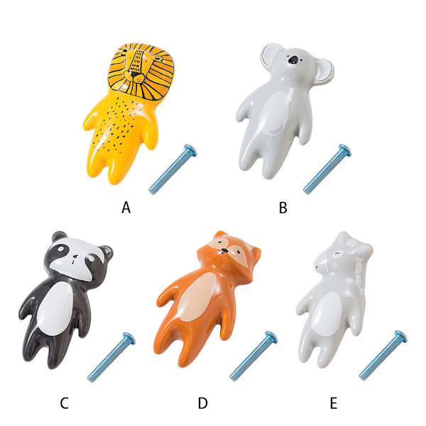 1/2/3/5 Kompakta och lätta knoppar för byrålådor Enkelt panda 1Set