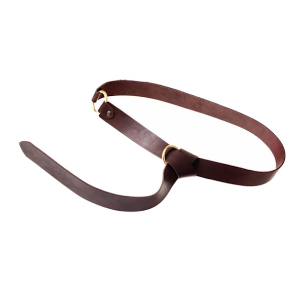1/2/5 Premium PU Läder Ring Bälte Kostymtillbehör 160cm Deep Brown 160 x 3.5cm 1Set