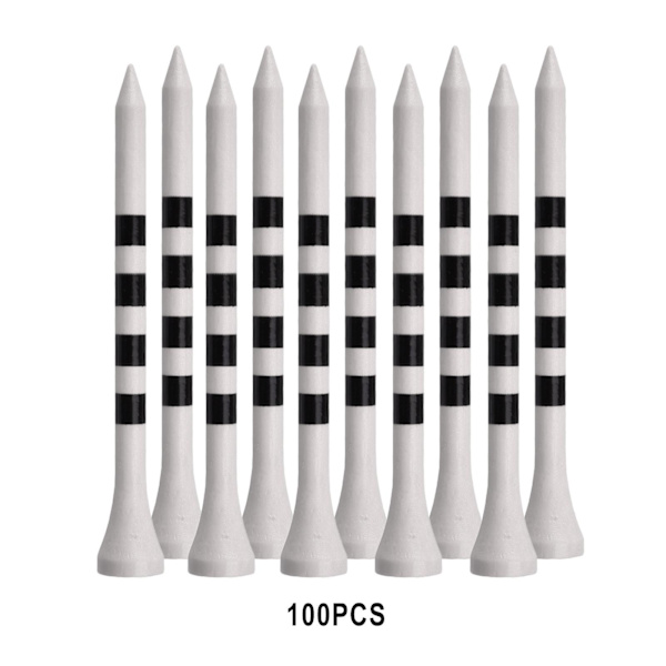1/2/3/5 100st Bamboo För Golf Tees Stripe Mark Scale High 83mm White 1Set